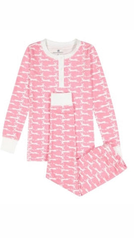 Ro’s Garden Pink Bunnies Kids Pajamas