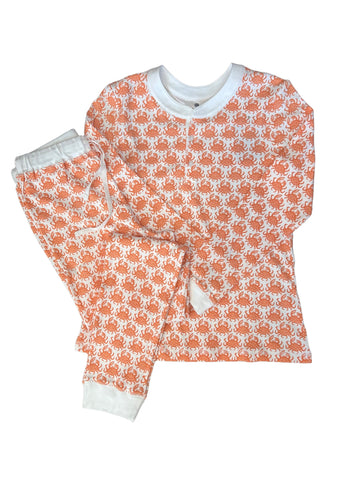 Pippa Women’s Orange Crab Pajama Set