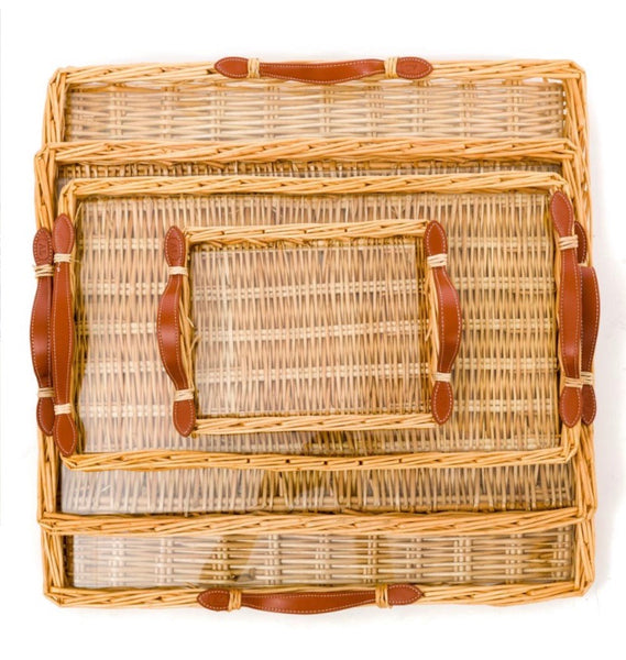 Willow and Glass Tray