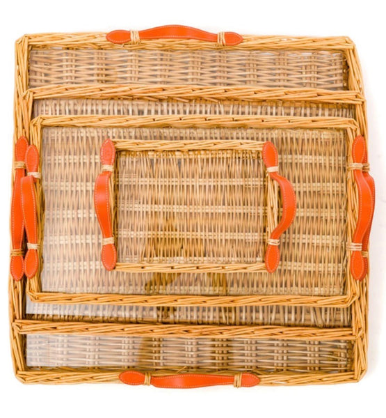 Willow and Glass Tray