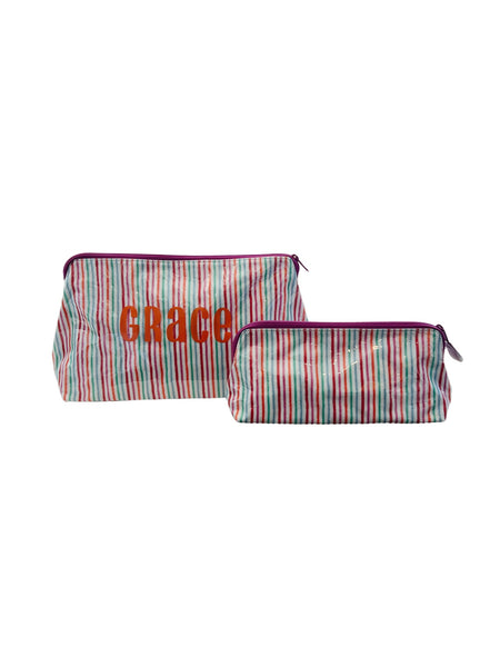 Roller Rabbit Party Stripe Makeup Bag