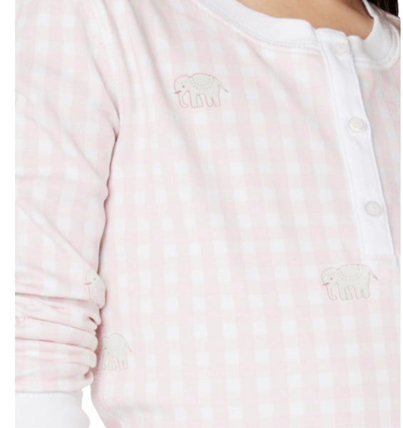 Roller Rabbit Kids Hathi Pink Gingham Pajamas