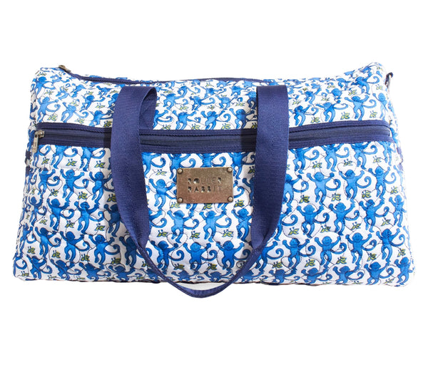 Roller Rabbit Monkey Quilted Duffle Bag