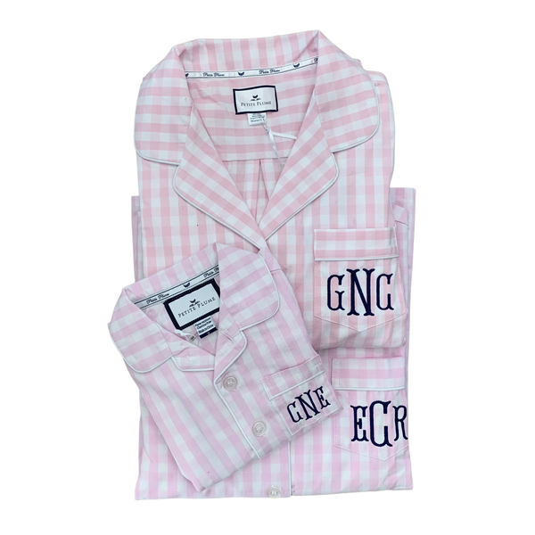 Child’s Pink Gingham Pajama Set