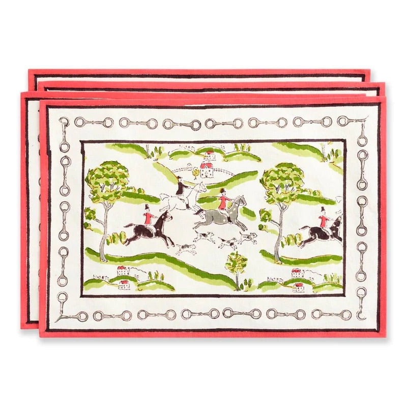 Hunt Scene Placemat set/4 The Monogram Shop