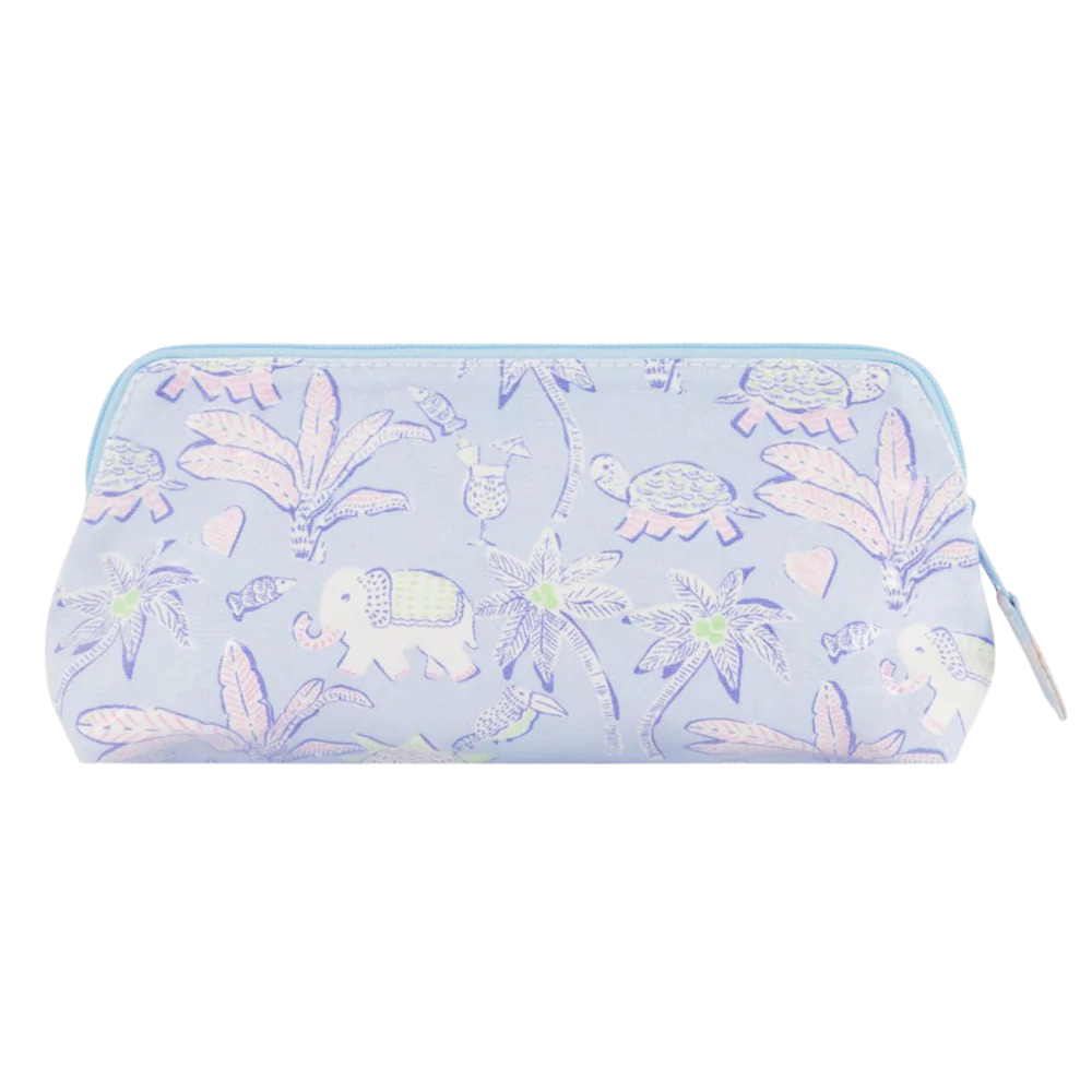Roller Rabbit Monkey Makeup Bag Pink S