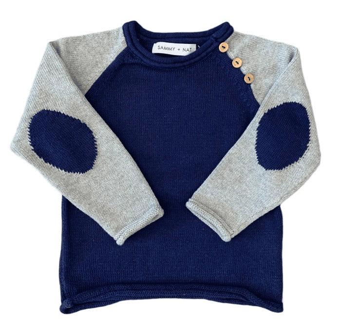 Monogram Boys Sweater Boys Blue Knit Sweater Boys Monogram 