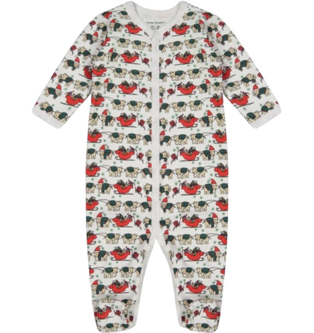 Roller Rabbit Infant Holly Jolly Hathi Footie Pajamas