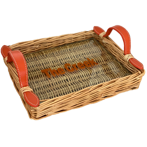 Willow and Glass Tray