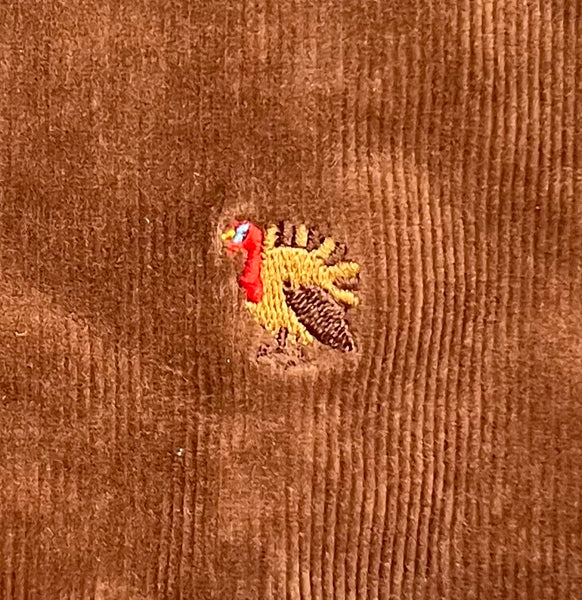 Girls’ Chocolate Corduroy “Turkey” Jumper