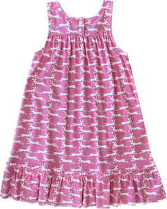 Ro’s Garden Louise Pink Bunnies Lounge Dress