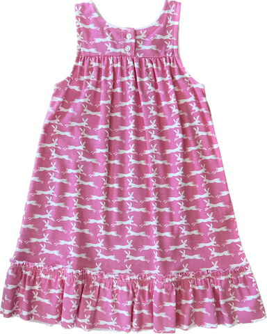 Ro’s Garden Louise Pink Bunnies Lounge Dress