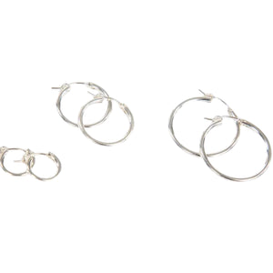 Mast Silver Hoop Earrings