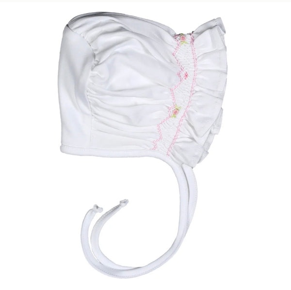 Pink Smocked Bonnet