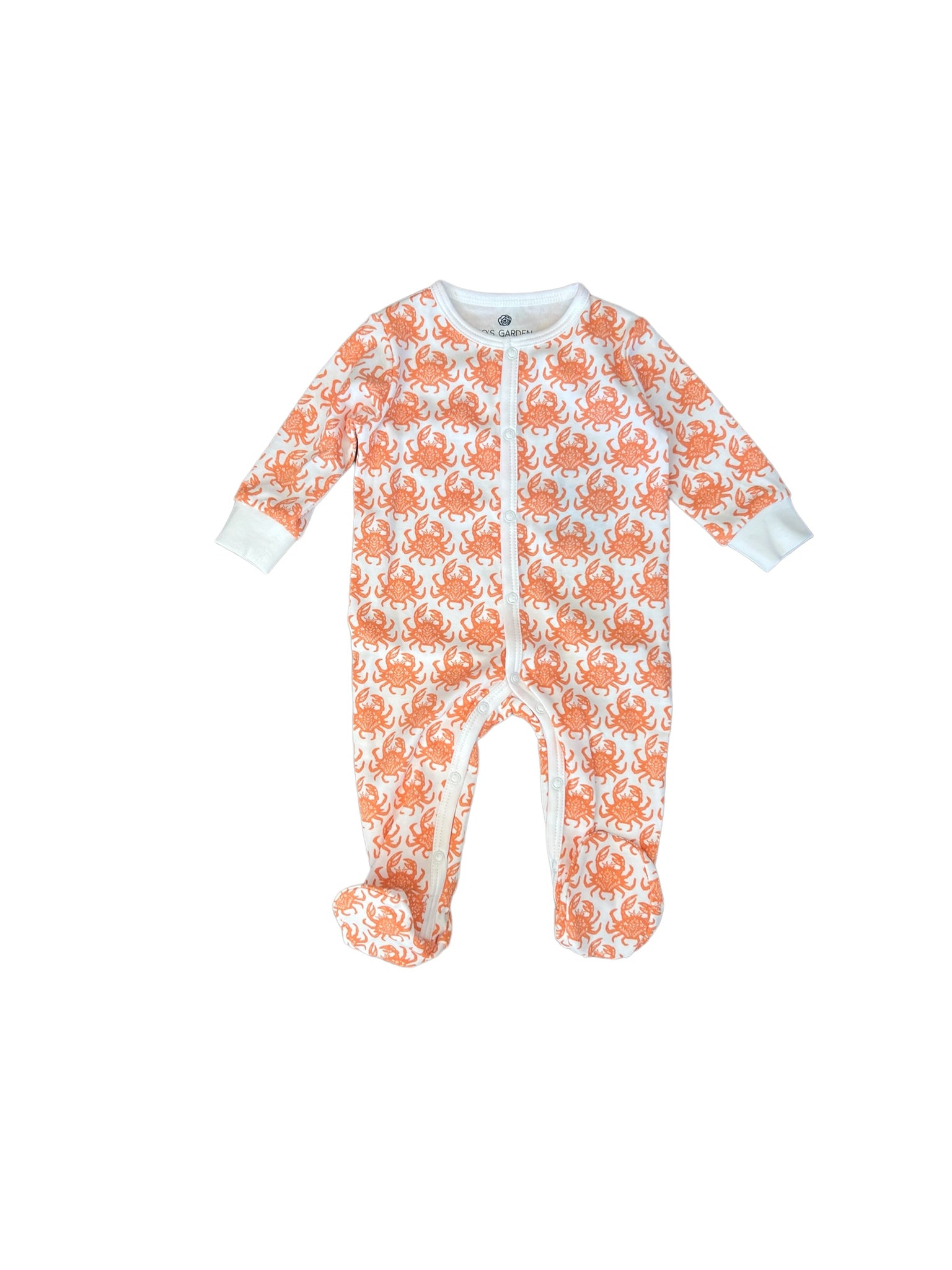 Ro’s Garden Orange Crab Infant Pajama Footie