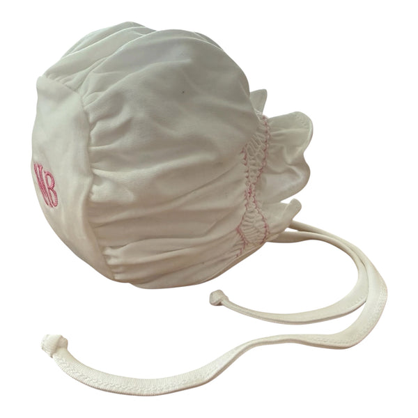 Pink Smocked Bonnet