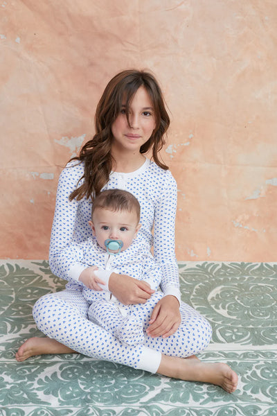 Ro’s Garden Blue Amour Infant Footie Pajamas