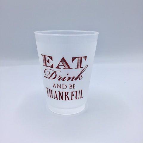 Thanksgiving Shatterproof Plastic Cups
