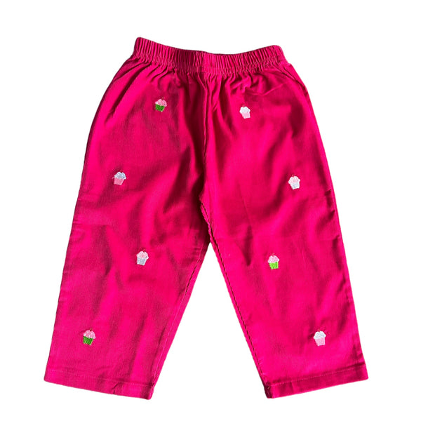 Girls’ Embroidered Cord Pants