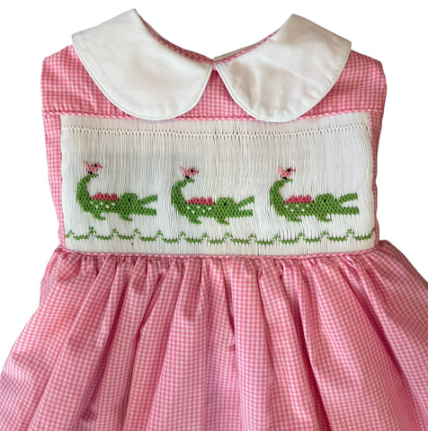 Smocked Alligator Dress