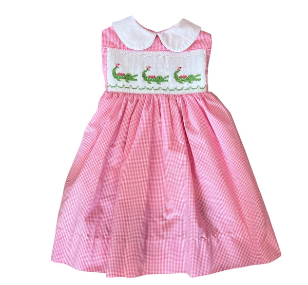 Smocked Alligator Dress