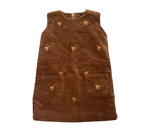 Girls’ Chocolate Corduroy “Turkey” Jumper