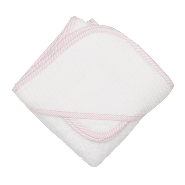 Striped Seersucker Hooded Towel and Washcloth Set