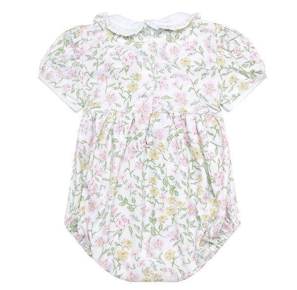 Berry Wildflowers Pima Smocked Bubble