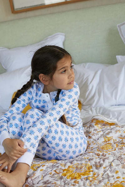 Cameron Kids Pajama Set Blue Love Bug