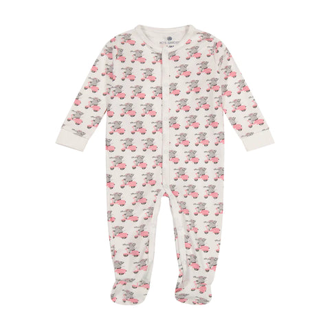 Ro’s Garden Pink Beep Beep Infant Footie Pajamas