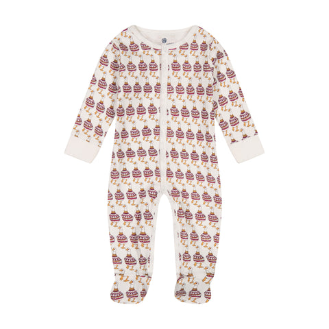 Ro’s Garden Magenta Louie Infant Footie Pajamas