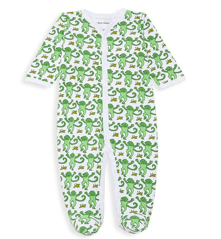 Roller Rabbit Infant Green Monkey Footie Pajamas
