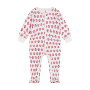 Ro’s Garden Pink Love Bug Infant Footie Pajamas