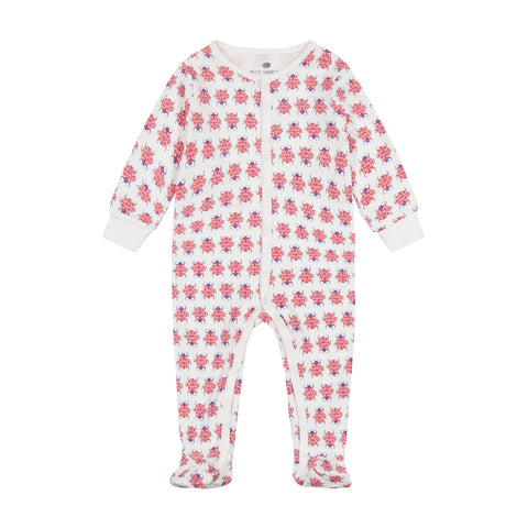 Ro’s Garden Pink Love Bug Infant Footie Pajamas