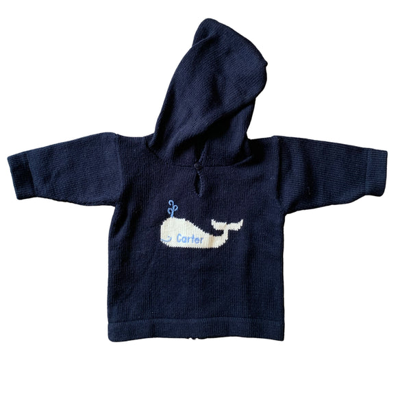Back Zip Whale Sweater