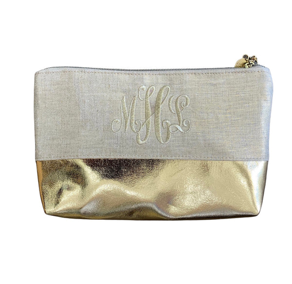Luxe Metallic Cosmetic Clutch