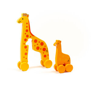 Big and Little Giraffe Push Toy
