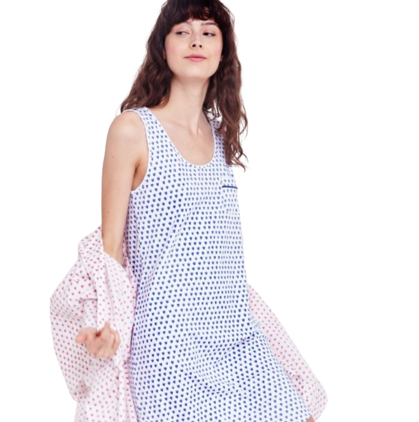Roller Rabbit Blue Hearts Alba Sleep Dress The Monogram Shop Roller Rabbit Blue Hearts Alba Sleep Dress The Monogram Shop