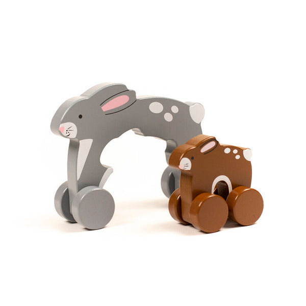Big and Little Bunny Push Toy