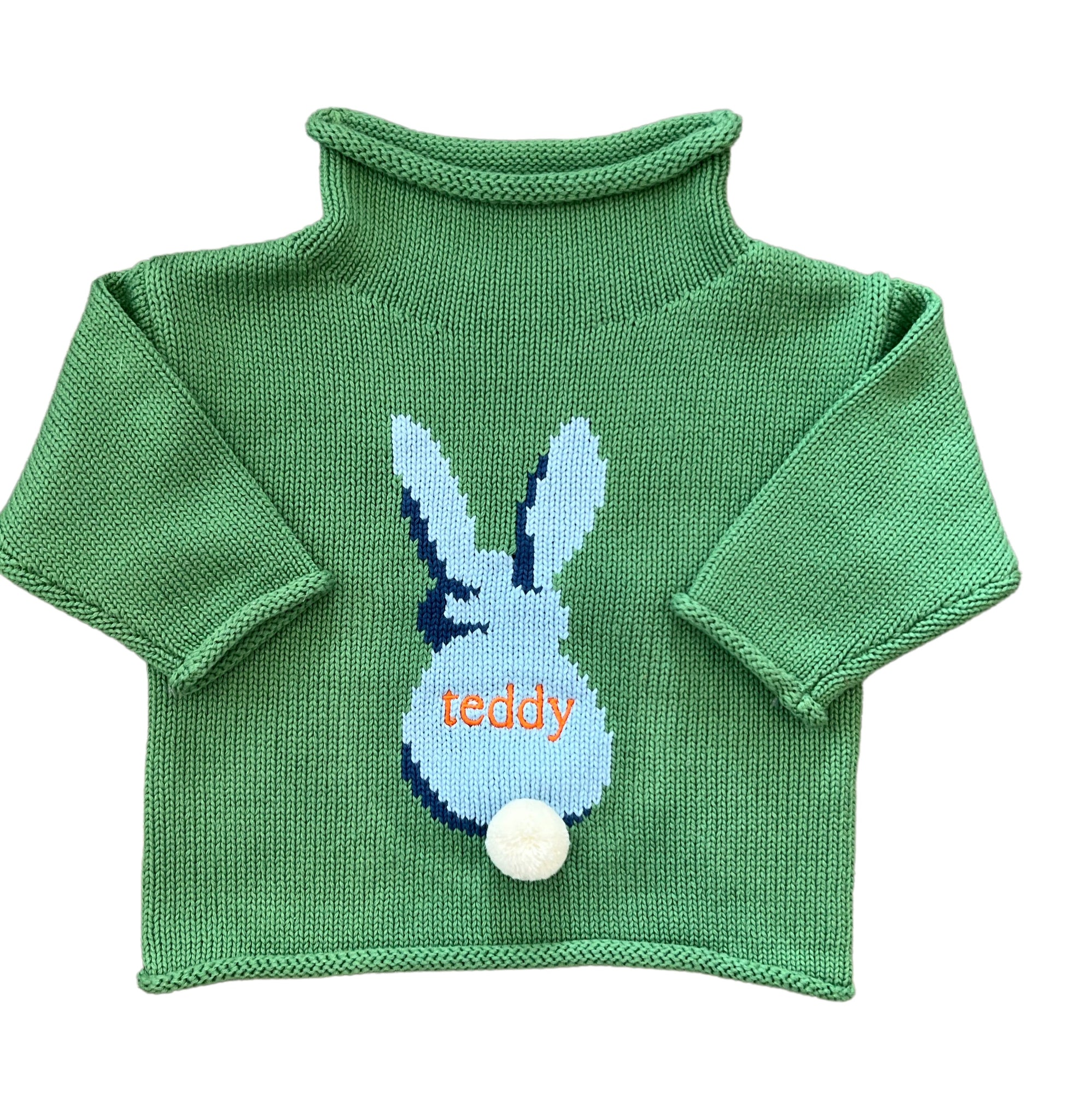 Bunny Intarsia Rollneck Sweater