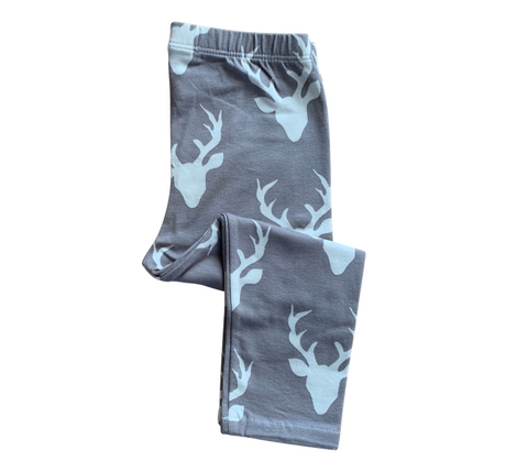 Girls’ Leggings Grey Reindeer