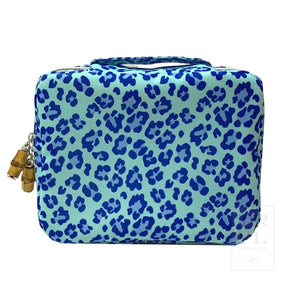 Blue Cheetah Brush Up Bag