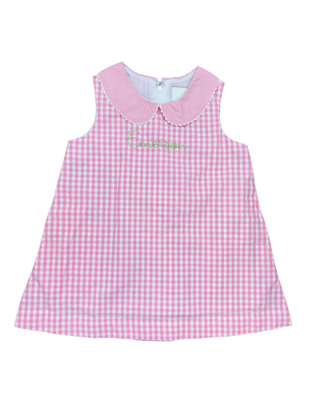Candy Pink Gingham Dress