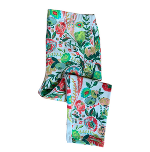 Girls’ Leggings Crimson Bouquet