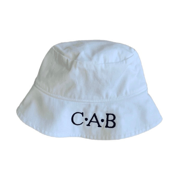 Boys' White Twill Bucket Hat