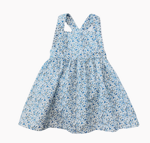 Blue Floral Pinafore