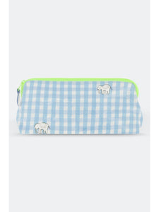 Hathi Gingham Small Makeup Bag