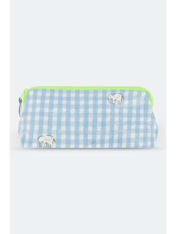 Hathi Gingham Small Makeup Bag