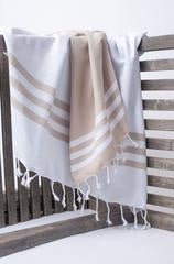 Turkish Towel White Stripe/Color